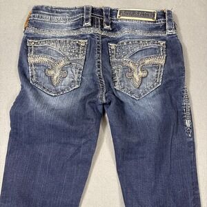 JEANS SKINNY Rock Revival Womens  27  Henna THICK STITCH LOTS BLING